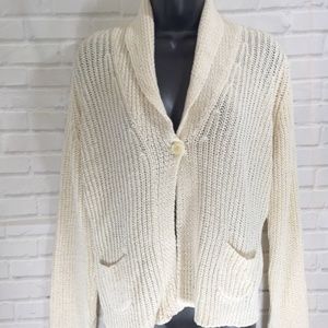 J. Jill NWT Cream Knit Cardigan Sweater